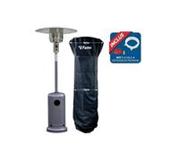 Favex Parasol chauffant gaz Argenté 13 kW Housse et connectique incluses