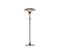 Outsunny Parasol chauffant électrique 3000W - chauffage infrarouge sur pied 3 puissances de chauffe - hauteur réglable de 160 à 200 cm acier inox. argent