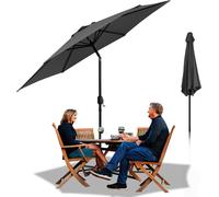 Parasol Clanmacy 2,7 m gris Parasol de balcon, parasol à pied déporté, parasol de jardin, parasol de marché, parasol de terrasse avec housse de protection Protection solaire UV30+