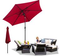 Parasol Clanmacy 2,7 m rouge Parasol de balcon, parasol à pied déporté, parasol de jardin, parasol de marché, parasol de terrasse avec housse de protection Protection solaire UV30+