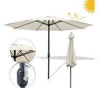 Parasol Clanmacy 3,5 m beige Parasol de balcon, parasol à pied déporté, parasol de jardin, parasol de marché, parasol de terrasse avec housse de protection Protection solaire UV30+