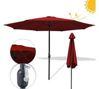 Parasol Clanmacy 3,5 m rouge Parasol de balcon, parasol à pied déporté, parasol de jardin, parasol de marché, parasol de terrasse avec housse de protection Protection solaire UV30+