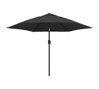 Parasol d extérieur avec LED et mât en acier 300 cm Anthracite