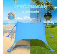 Parasol de 21 m x 21 m en tissu contenant 12 % de Élasthanne, protégeant à 98 % contre les UV