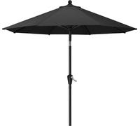 Parasol de 270 cm avec 8 baleines et manivelle, couleur anthracite. Inclinable, protection solaire UPF50+, idéal pour patio, jardin, terrasse, marché