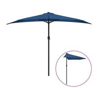 Parasol de balcon avec mât en aluminium Bleu 300x155x223cm Demi