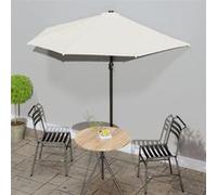 Parasol de balcon avec mât en aluminium Sable 270x144 cm Demi Sable G