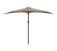 Parasol De Balcon Avec Mât En Aluminium Taupe 300 X 150 Cm Demi Helloshop26 02_0008307 Multicolore