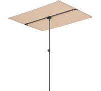 Parasol de balcon Carsoli 180 x 130 cm Parasol de jardin pivotant à 360° Parasol UV 50+ imperméable Parasol de balcon rectangulaire sable