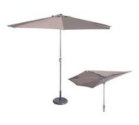 Parasol de balcon en aluminium époxy coloris taupe - Dim : 2,7 x 1,3 m -PEGANE- Taupe G