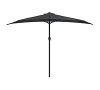 Parasol de balcon et mât en aluminium anthracite 300 x 150cm demi 02_0008311