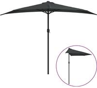 Parasol de balcon et mât en aluminium Anthracite 300x155cm Demi