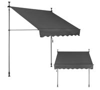 Parasol de balcon étanche et réglable en hauteur avec manivelle