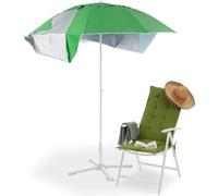 Parasol de camping avec protection UV, 50 H x Ø 210 x 175 cm, vert
