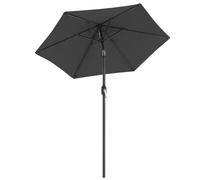 Parasol De Jardin 2 M Ombrelle Protection Upf 50+ Mât Et Baleines En Métal Inclinable Socle Non Inclus Pour Jardin Balcon Terrasse Extérieur Piscine Plage Gris Helloshop26 12_0001776 Multicolore