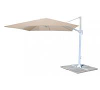 Parasol de jardin 3 x 4 m à mât latéral en aluminium, avec système Airvent et toile épaisse en polyester 250 g Ombra