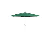 Parasol de Jardin à 3 niveaux avec Mât en Aluminium, Pare-soleil de Patio, Abri de Soleil, Parasol de Plage Terrasse, 313877