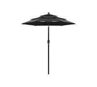 Parasol de Jardin à 3 niveaux avec Mât en Aluminium, Pare-soleil de Patio, Abri de Soleil, Parasol de Plage Terrasse, 313858