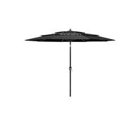 Parasol de Jardin à 3 niveaux avec Mât en Aluminium, Pare-soleil de Patio, Abri de Soleil, Parasol de Plage Terrasse, 313870