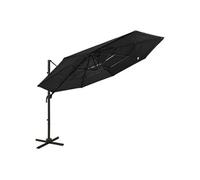 Parasol de Jardin à 4 Niveaux avec Mât en Aluminium, Pare-soleil de Patio, Abri de Soleil, Parasol de Plage Terrasse, 313834