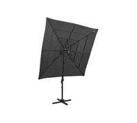 vidaXL Parasol avec mât en aluminium 4 couches Anthracite 250x250 cm