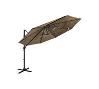 Parasol de Jardin à 4 Niveaux avec Mât en Aluminium, Pare-soleil de Patio, Abri de Soleil, Parasol de Plage Terrasse, 313831