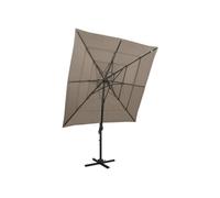Parasol de Jardin à 4 Niveaux avec Mât en Aluminium, Pare-soleil de Patio, Abri de Soleil, Parasol de Plage Terrasse, 313823