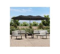 vidaXL Parasol double de jardin avec LED Anthracite 449x265 cm