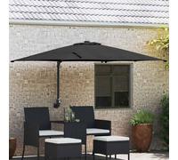 vidaXL Parasol de jardin Noir 248,5 x 247,5 x 160 cm
