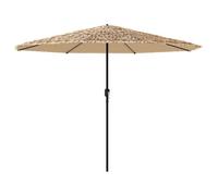 Parasol De Jardin Avec Led En Polyester 324 X 324 X 247 Cm Protection Solaire Design Moderne Marron Helloshop26 02_0056416 Multicolore