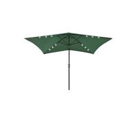 Parasol de Jardin avec LED et Mât en Acier, Pare-soleil de Patio, Abri de Soleil, Parasol de Plage Terrasse 313786