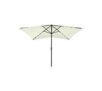 Parasol de Jardin avec LED et Mât en Acier, Pare-soleil de Patio, Abri de Soleil, Parasol de Plage Terrasse 313787