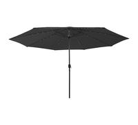 Parasol de Jardin avec Lumières LED et Mât en Métal Abri Terre Cuite vidaXL