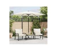 vidaXL Parasol avec mât en acier blanc 268x268x226 cm
