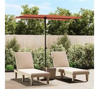 Parasol de jardin avec mât en aluminium 2x1,5 m Terre cuite Terre cuite G
