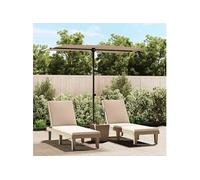 vidaXL Parasol de jardin avec mât en aluminium 2x1,5 m Taupe