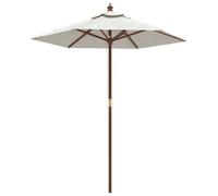 Parasol De Jardin Avec Mât En Bois 196 X 231 Cm Sable Helloshop26 02_0008352 Multicolore