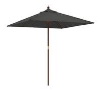 Parasol De Jardin Avec Mât En Bois 198 X 198 X 231 Cm Anthracite Helloshop26 02_0008333 Multicolore