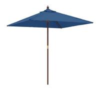 Parasol De Jardin Avec Mât En Bois 198 X 198 X 231 Cm Bleu Helloshop26 02_0008338 Multicolore