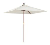 Parasol De Jardin Avec Mât En Bois 198 X 198 X 231 Cm Sable Helloshop26 02_0008353 Multicolore