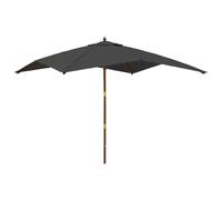 Helloshop26 Parasol de jardin carré - Anthracite