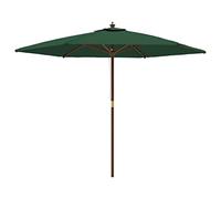 vidaXL Parasol avec mât en bois vert 299x240 cm