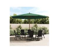 Parasol de jardin avec mât en bois vert 400x273 cm, parasol, parasol d'extérieur, parasol de patio, parapluie, 363176