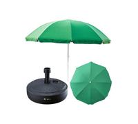 Parasol de jardin avec pied - BOTLE - 220x220 cm - Vert - Toile polyester - Pied rond remplissable