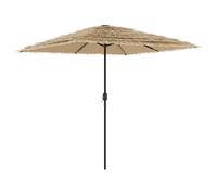 Parasol De Jardin Carré Avec Led En Polyester 248 X 248 X 248 Cm Protection Contre Uv Et Pluie Style Contemporain En Marron Helloshop26 02_0056412 Multicolore