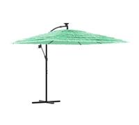 Parasol De Jardin Carré Avec Mât En Acier 269 X 269 X 235 Cm Ouverture Facile Style Contemporain En Polyester Vert Helloshop26 02_0056380 Multicolore
