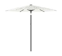 Parasol De Jardin Carré Avec Mât Robuste 268 X 268 X 226 Cm Protection Contre Uv Finition Moderne En Polyester Blanc Helloshop26 02_0056399 Multicolore