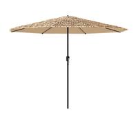 Parasol De Jardin Carré Mécanisme À Manivelle 324 X 324 X 247 Cm En Polyester Marron Helloshop26 02_0056404 Multicolore