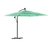 Parasol De Jardin Carré Pliable Avec Mât En Acier 246 X 246 X 230 Cm Protection Uv Style Contemporain En Polyester Vert Helloshop26 02_0056376 Multicolore