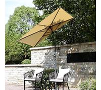 Parasol de jardin Demi Parasol Balcon Parasol extérieur Parasol avec inclinaison 6 baleines en acier Parasol rectangulaire - 200 x 100 cm - 4 couleurs (couleur : beige)